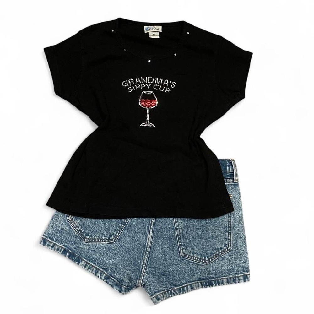bejewel wine glass tee - Picture 2 of 5